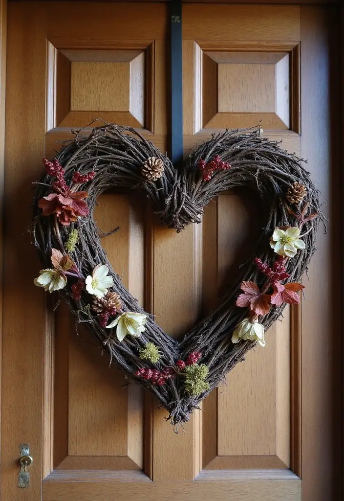 28 Handmade Heart Wreath Decor Ideas For Any Occasion 1 28 Handmade Heart Wreath Decor Ideas For Any Occasion - 1. Rustic Grapevine Heart Wreath