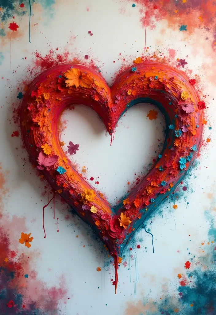 28 Handmade Heart Wreath Decor Ideas For Any Occasion 37 28 Handmade Heart Wreath Decor Ideas For Any Occasion - 23. Abstract Art Heart Wreath