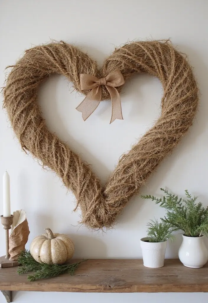 28 Handmade Heart Wreath Decor Ideas For Any Occasion 43 28 Handmade Heart Wreath Decor Ideas For Any Occasion - 27. Textured Fiber Heart Wreath