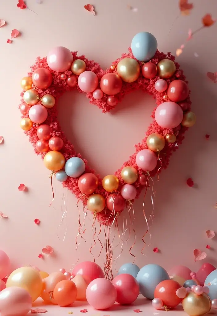 28 Handmade Heart Wreath Decor Ideas For Any Occasion 44 28 Handmade Heart Wreath Decor Ideas For Any Occasion - 28. Whimsical Balloon Heart Wreath