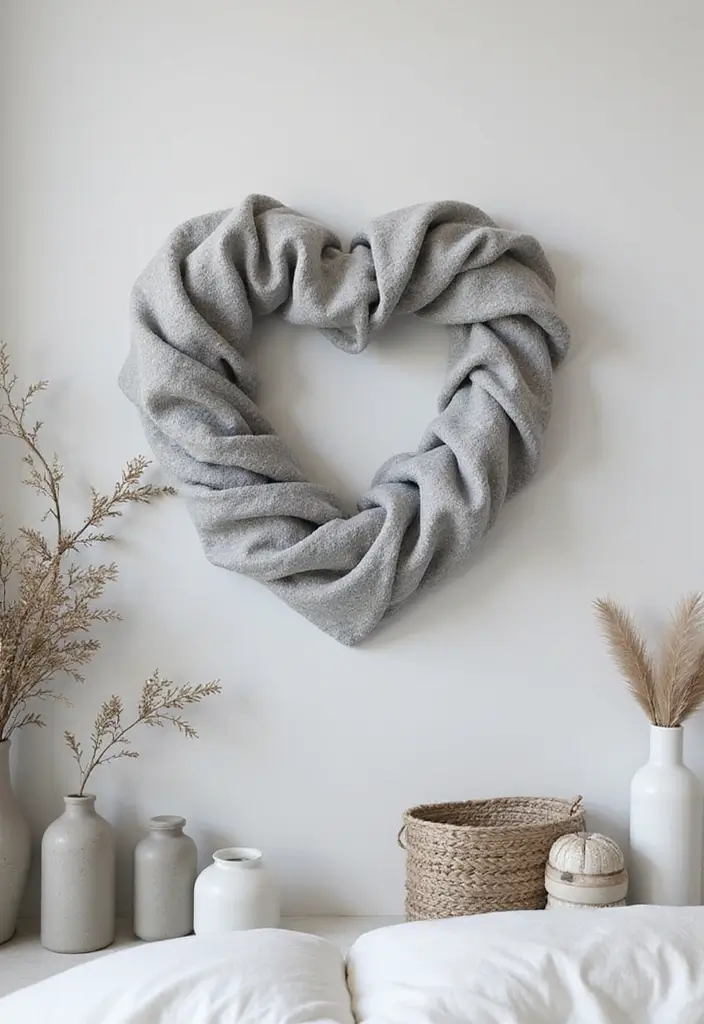 28 Handmade Heart Wreath Decor Ideas For Any Occasion 4 28 Handmade Heart Wreath Decor Ideas For Any Occasion - 4. Minimalist Monochrome Heart Wreath