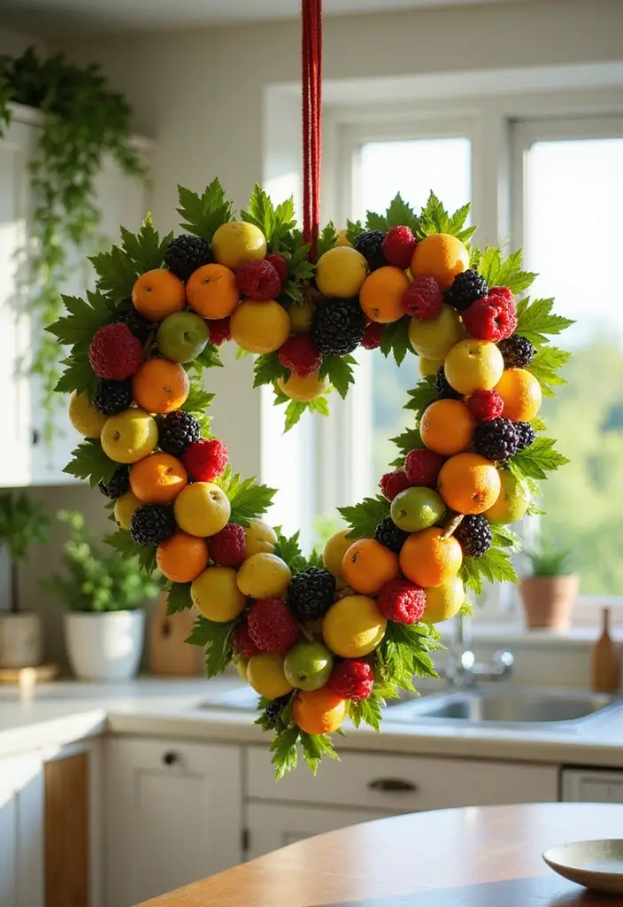28 Handmade Heart Wreath Decor Ideas For Any Occasion 13 28 Handmade Heart Wreath Decor Ideas For Any Occasion - 7. Vibrant Fruit Heart Wreath
