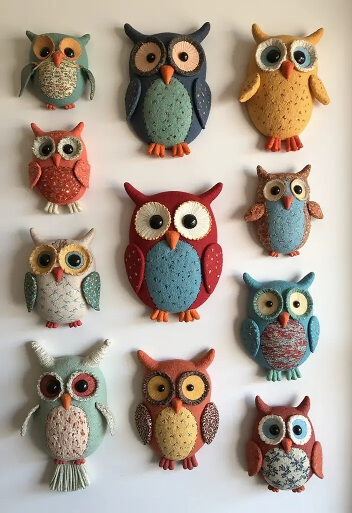 28 Handmade Owl Decor Ideas For Whimsical Homes 1 28 Handmade Owl Decor Ideas For Whimsical Homes - 1. Whimsical Owl Wall Art