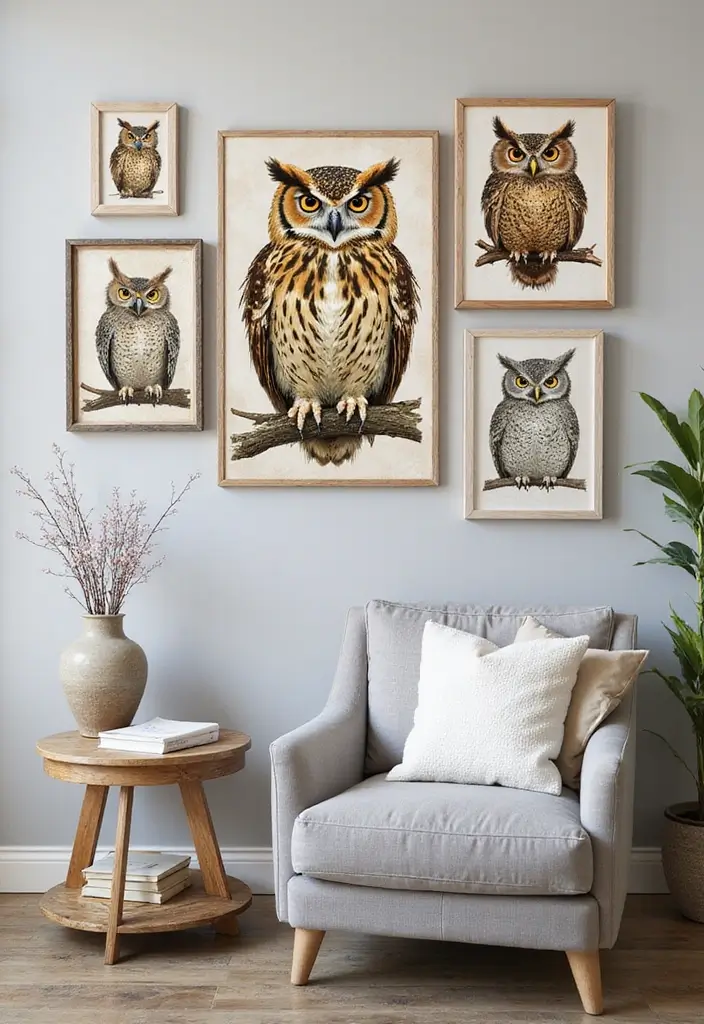 28 Handmade Owl Decor Ideas For Whimsical Homes 23 28 Handmade Owl Decor Ideas For Whimsical Homes - 11. Unique Owl Canvas Prints