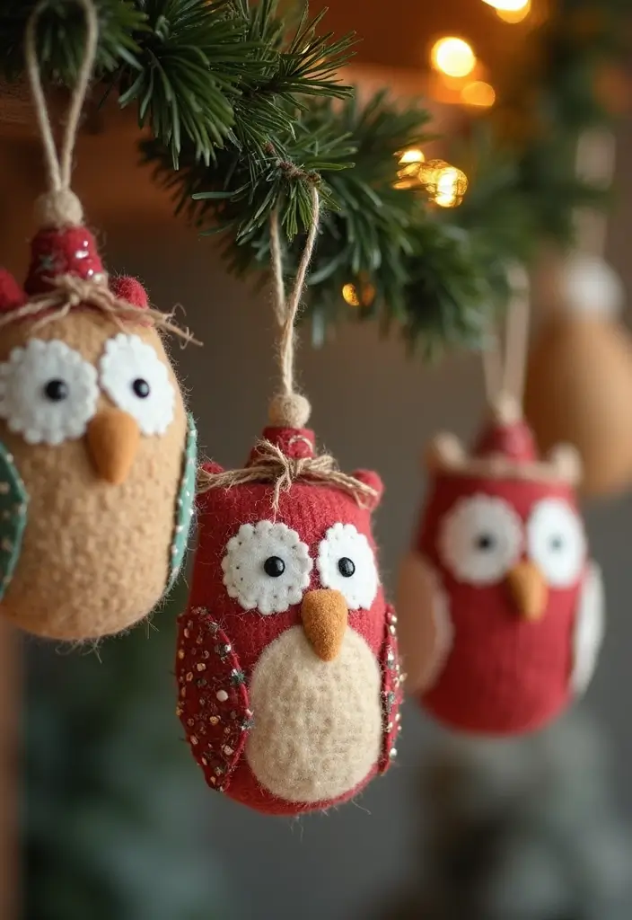 28 Handmade Owl Decor Ideas For Whimsical Homes 24 28 Handmade Owl Decor Ideas For Whimsical Homes - 12. Playful Owl Ornaments
