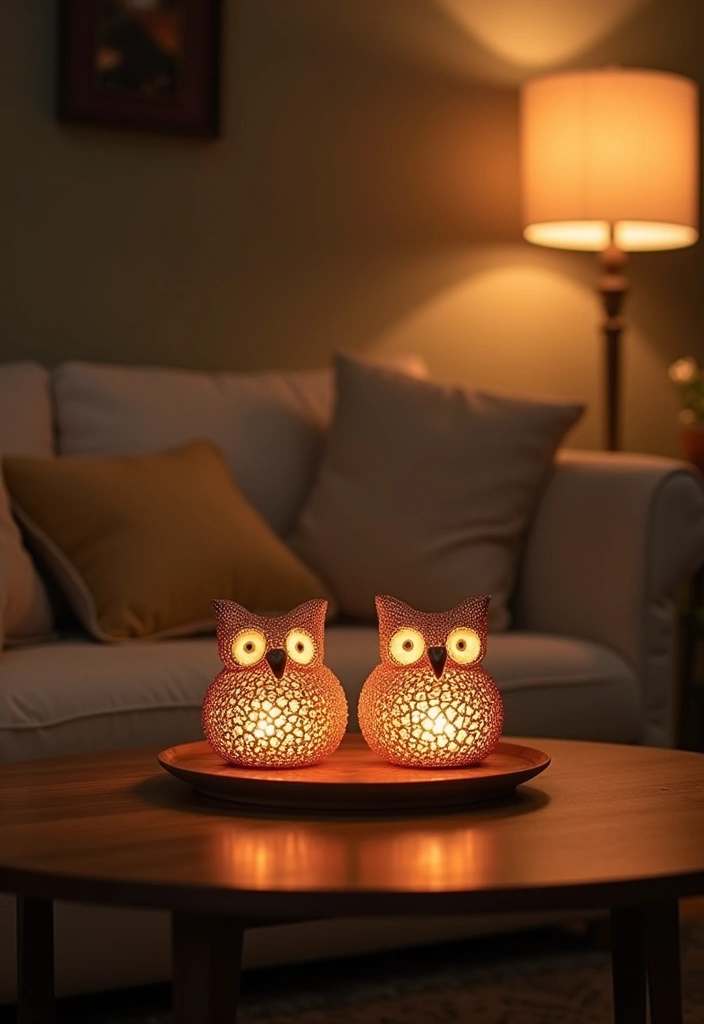 28 Handmade Owl Decor Ideas For Whimsical Homes 42 28 Handmade Owl Decor Ideas For Whimsical Homes - 22. Unique Owl Candles