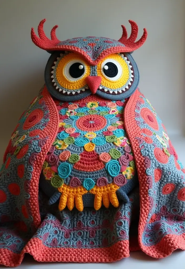 28 Handmade Owl Decor Ideas For Whimsical Homes 43 28 Handmade Owl Decor Ideas For Whimsical Homes - 23. Owl-Inspired Quilts