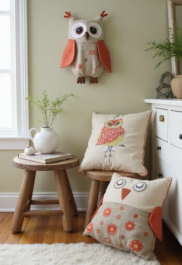 28 Handmade Owl Decor Ideas For Whimsical Homes 52 28 Handmade Owl Decor Ideas For Whimsical Homes - 28. Owl-Inspired Furniture Accents