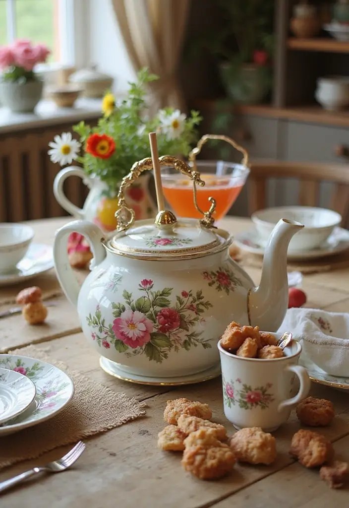 28 Handmade Teapot Decor Ideas With Vintage Flair 18 28 Handmade Teapot Decor Ideas With Vintage Flair - 10. Teapot Serving Trays