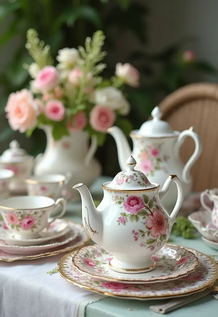 28 Handmade Teapot Decor Ideas With Vintage Flair 36 28 Handmade Teapot Decor Ideas With Vintage Flair - 16. Teapot-Themed Table Setting