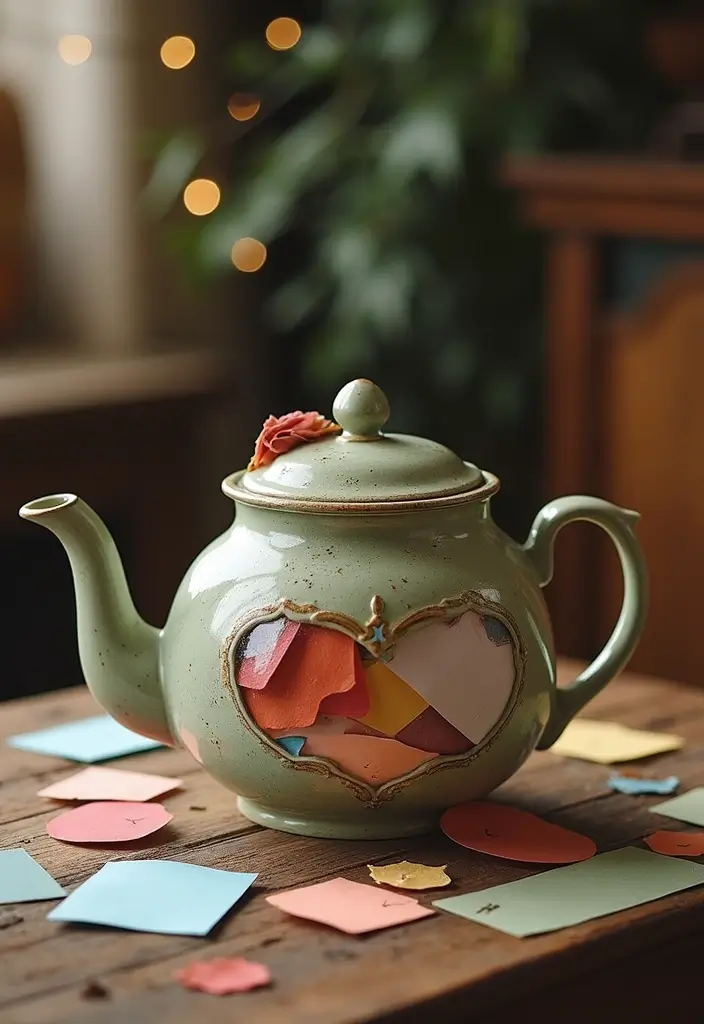 28 Handmade Teapot Decor Ideas With Vintage Flair 37 28 Handmade Teapot Decor Ideas With Vintage Flair - 17. Teapot Memory Jars