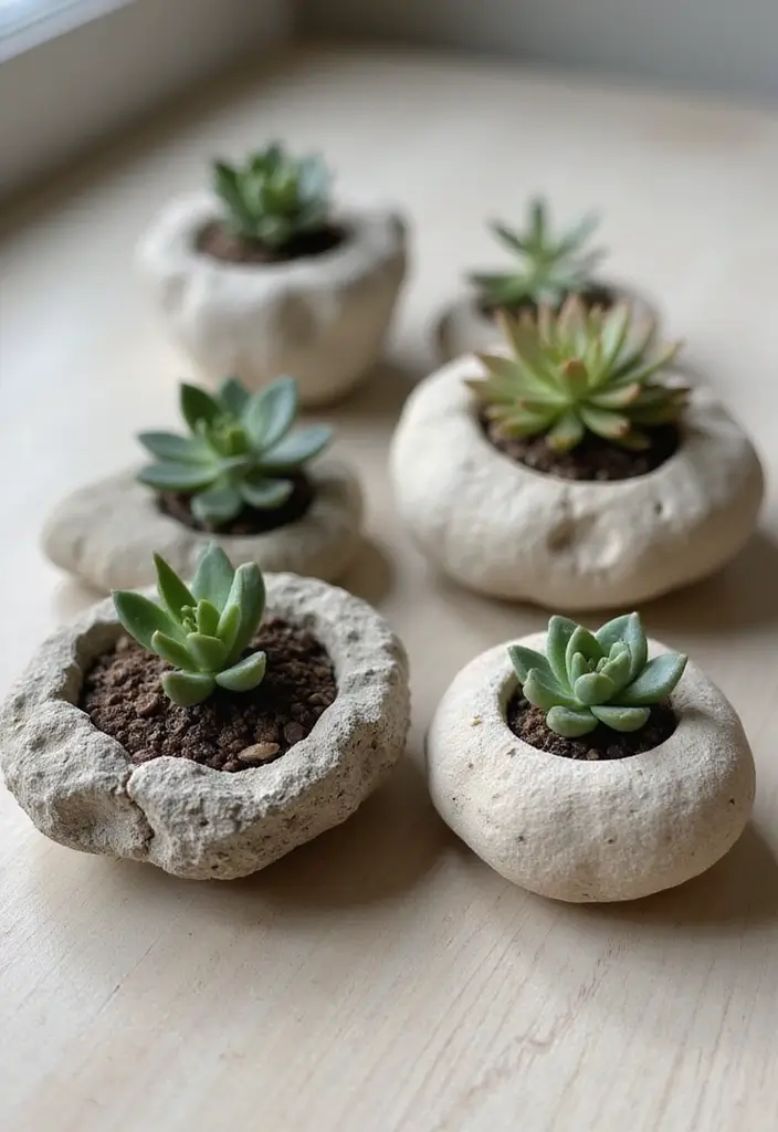 28 Room Handmade Decor Craft Ideas You’ll Love 45 28 Room Handmade Decor Craft Ideas You’ll Love - 13. DIY Rock Planters