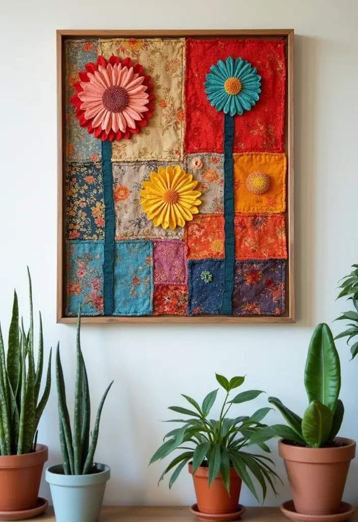 28 Room Handmade Decor Craft Ideas You’ll Love 10 28 Room Handmade Decor Craft Ideas You’ll Love - 4. Handmade Fabric Wall Art