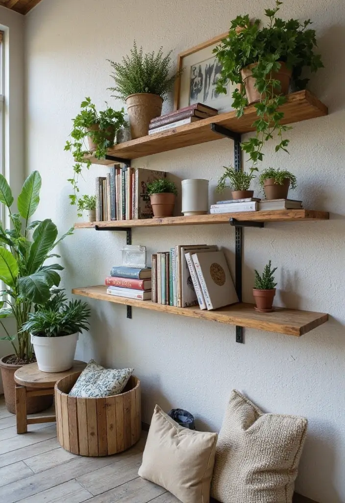 29 Beautiful Home Decor Handmade Ideas For Every Room 8 29 Beautiful Home Decor Handmade Ideas For Every Room - 2. Upcycled Wooden Shelves