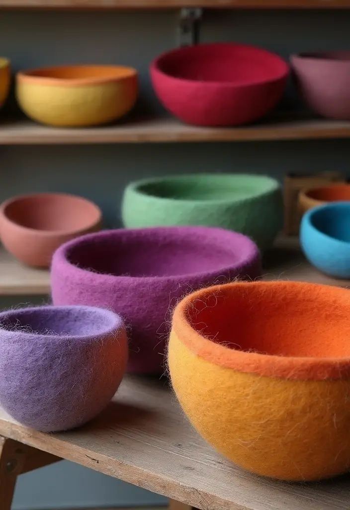 29 Beautiful Home Decor Handmade Ideas For Every Room 56 29 Beautiful Home Decor Handmade Ideas For Every Room - 22. Felted Wool Bowls