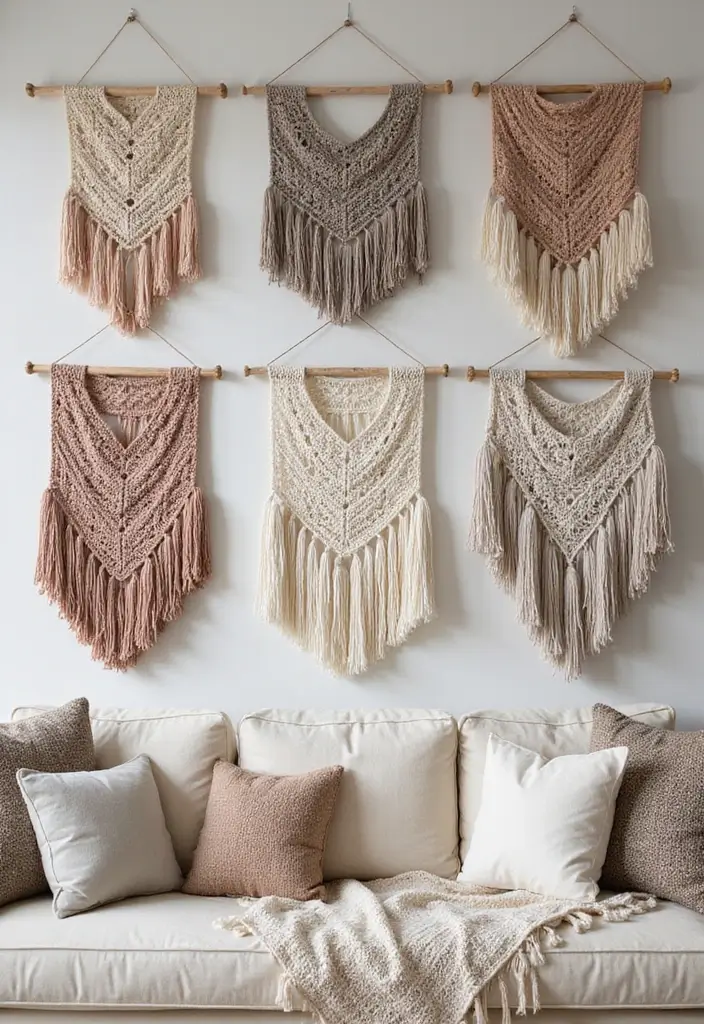 29 Beautiful Home Decor Handmade Ideas For Every Room 64 29 Beautiful Home Decor Handmade Ideas For Every Room - 24. Crochet Wall Hangings