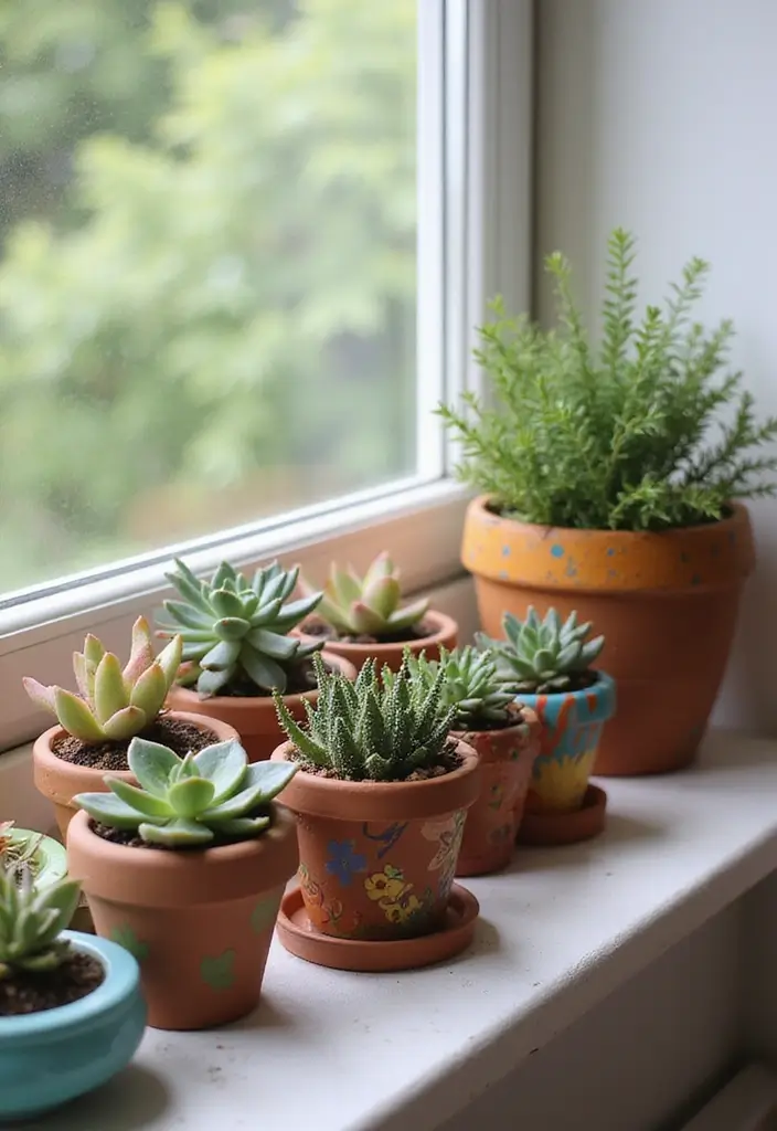 29 Beautiful Home Decor Handmade Ideas For Every Room 17 29 Beautiful Home Decor Handmade Ideas For Every Room - 5. Hand-Painted Terracotta Pots