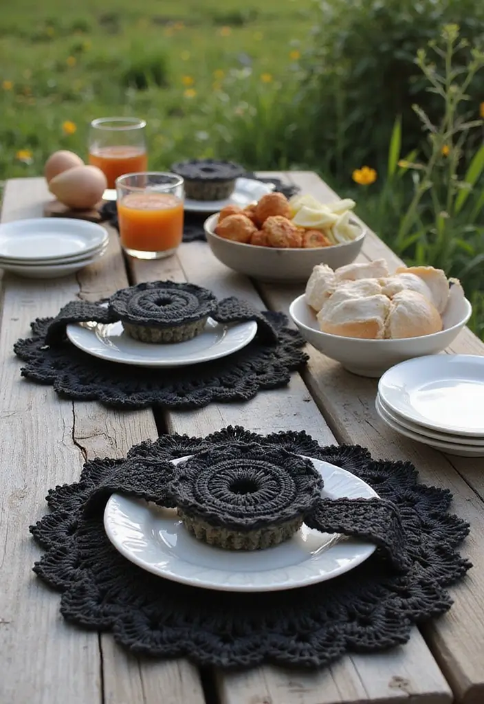 29 Handmade Black Crochet Decor Projects For Home Styling 30 29 Handmade Black Crochet Decor Projects For Home Styling - 16. Crochet Food Covers
