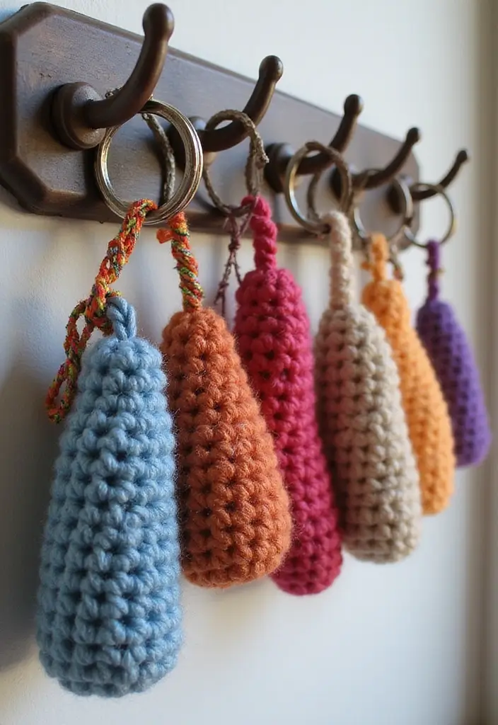 29 Handmade Black Crochet Decor Projects For Home Styling 40 29 Handmade Black Crochet Decor Projects For Home Styling - 20. Crochet Keychain