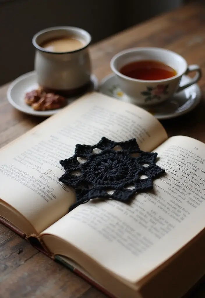 29 Handmade Black Crochet Decor Projects For Home Styling 48 29 Handmade Black Crochet Decor Projects For Home Styling - 28. Crochet Bookmark