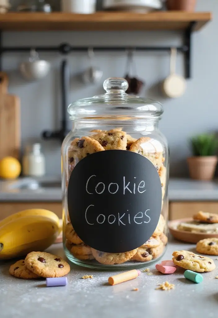 29 Handmade Cookie Jar Decor Ideas For Cozy Kitchens 32 29 Handmade Cookie Jar Decor Ideas For Cozy Kitchens - 16. Chalkboard Cookie Jars