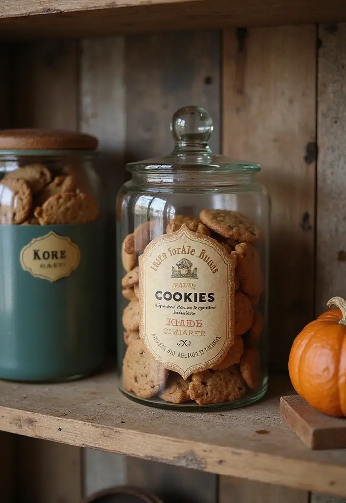 29 Handmade Cookie Jar Decor Ideas For Cozy Kitchens 35 29 Handmade Cookie Jar Decor Ideas For Cozy Kitchens - 19. Cookie Jars with Vintage Labels