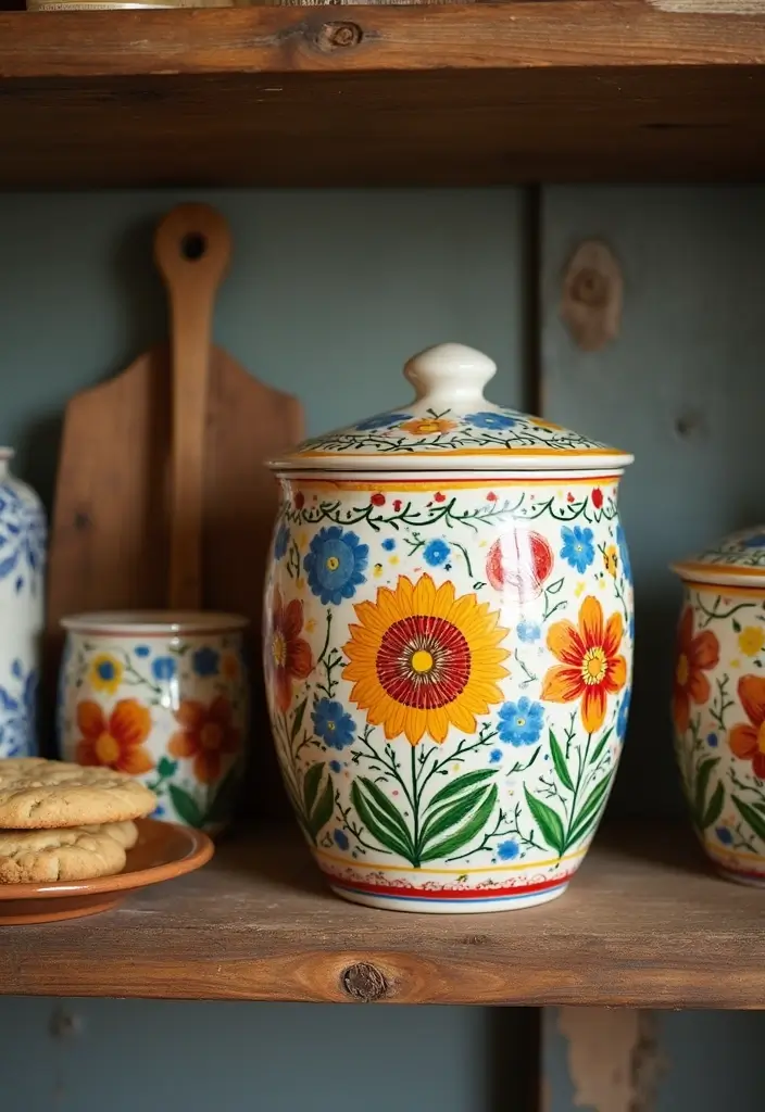 29 Handmade Cookie Jar Decor Ideas For Cozy Kitchens 2 29 Handmade Cookie Jar Decor Ideas For Cozy Kitchens - 2. Hand-Painted Ceramic Cookie Jars