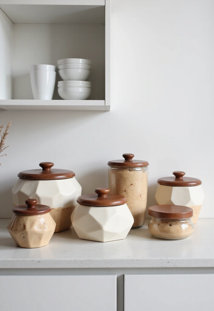 29 Handmade Cookie Jar Decor Ideas For Cozy Kitchens 36 29 Handmade Cookie Jar Decor Ideas For Cozy Kitchens - 20. Geometric Cookie Jars