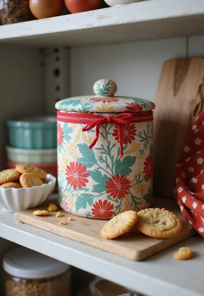 29 Handmade Cookie Jar Decor Ideas For Cozy Kitchens 39 29 Handmade Cookie Jar Decor Ideas For Cozy Kitchens - 21. Fabric-Wrapped Cookie Jars