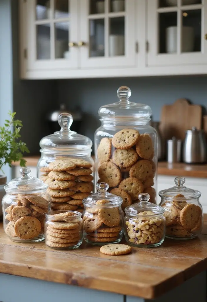 29 Handmade Cookie Jar Decor Ideas For Cozy Kitchens 3 29 Handmade Cookie Jar Decor Ideas For Cozy Kitchens - 3. Vintage Glass Cookie Jars