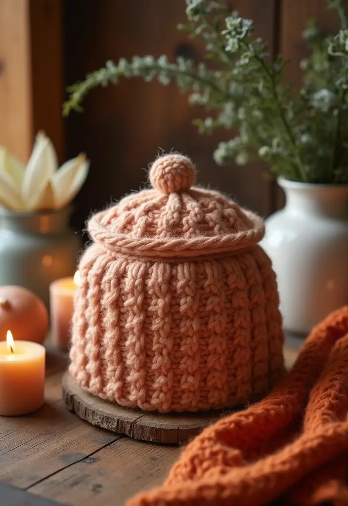 29 Handmade Cookie Jar Decor Ideas For Cozy Kitchens 21 29 Handmade Cookie Jar Decor Ideas For Cozy Kitchens - 9. Cozy Knit or Crocheted Cookie Jar Covers