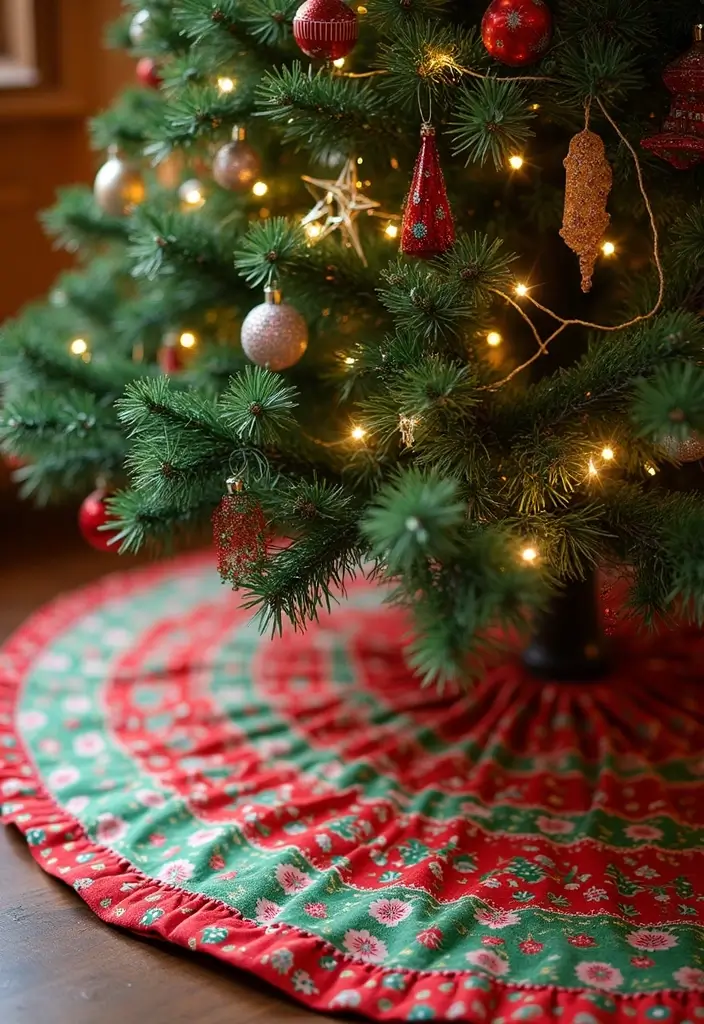 29 Handmade Fabric Holiday Decor Ideas You Can Craft 25 29 Handmade Fabric Holiday Decor Ideas You Can Craft - 11. Fabric Tree Skirt
