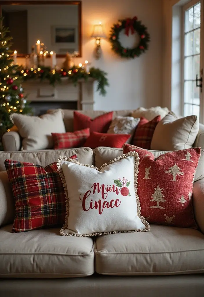 29 Handmade Fabric Holiday Decor Ideas You Can Craft 35 29 Handmade Fabric Holiday Decor Ideas You Can Craft - 13. Seasonal Pillows