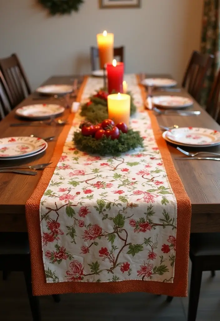 29 Handmade Fabric Holiday Decor Ideas You Can Craft 4 29 Handmade Fabric Holiday Decor Ideas You Can Craft - 2. Reversible Table Runner