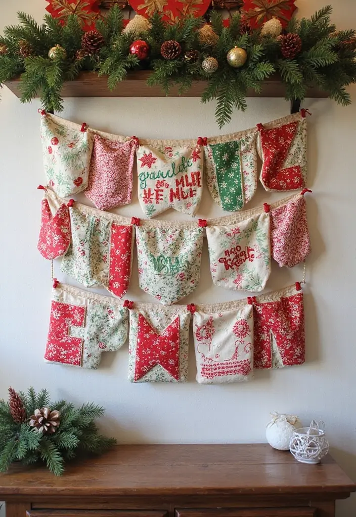29 Handmade Fabric Holiday Decor Ideas You Can Craft 60 29 Handmade Fabric Holiday Decor Ideas You Can Craft - 20. Holiday Fabric Banners