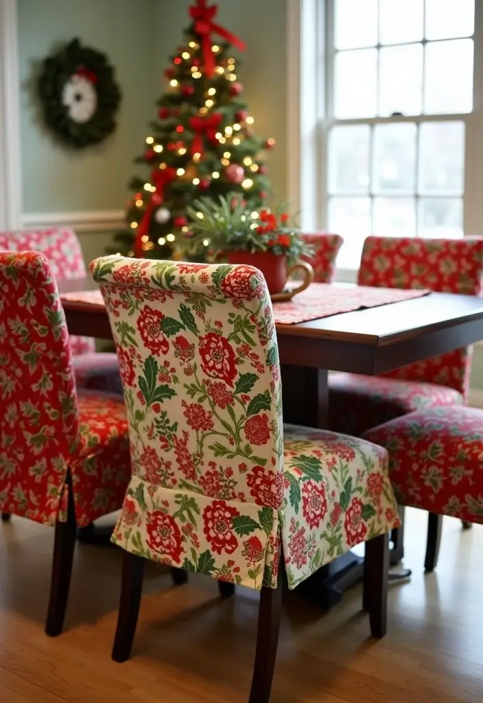 29 Handmade Fabric Holiday Decor Ideas You Can Craft 70 29 Handmade Fabric Holiday Decor Ideas You Can Craft - 22. Fabric Chair Covers