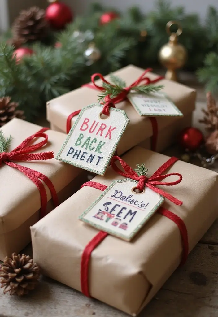 29 Handmade Fabric Holiday Decor Ideas You Can Craft 82 29 Handmade Fabric Holiday Decor Ideas You Can Craft - 28. Fabric Gift Tags