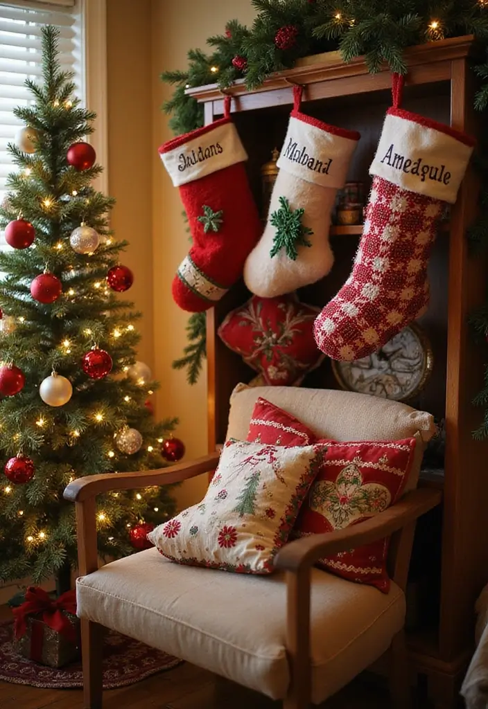 29 Handmade Fabric Holiday Decor Ideas You Can Craft 9 29 Handmade Fabric Holiday Decor Ideas You Can Craft - 3. Holiday Stockings