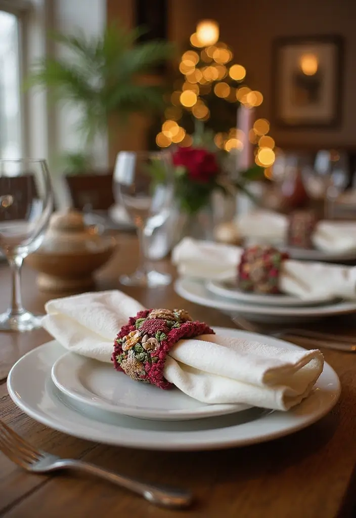29 Handmade Fabric Holiday Decor Ideas You Can Craft 19 29 Handmade Fabric Holiday Decor Ideas You Can Craft - 5. Fabric Napkin Rings