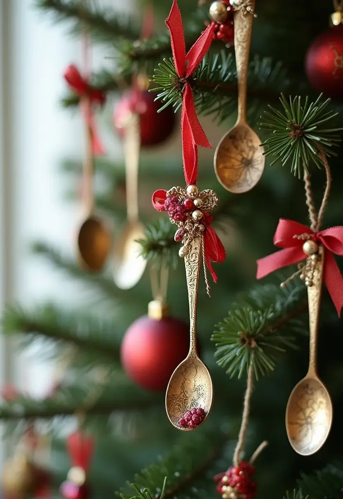 29 Handmade Holiday Spoon Decor Ideas To Try This Year 1 29 Handmade Holiday Spoon Decor Ideas To Try This Year - 1. Vintage Spoon Tree Ornaments