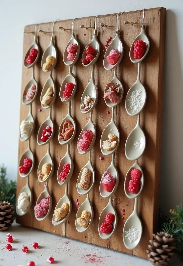 29 Handmade Holiday Spoon Decor Ideas To Try This Year 71 29 Handmade Holiday Spoon Decor Ideas To Try This Year - 11. Spoon Advent Calendar