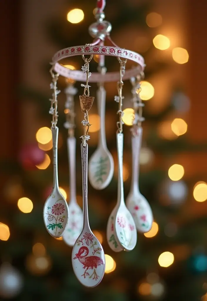 29 Handmade Holiday Spoon Decor Ideas To Try This Year 127 29 Handmade Holiday Spoon Decor Ideas To Try This Year - 19. Spoon Mobile