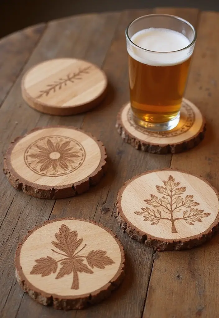 29 Handmade Home Decor Ideas That Show Your Creativity 44 29 Handmade Home Decor Ideas That Show Your Creativity - 16. Handmade Wooden Coasters