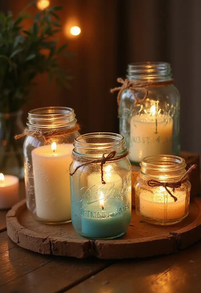 29 Handmade Home Decor Ideas That Show Your Creativity 51 29 Handmade Home Decor Ideas That Show Your Creativity - 17. Upcycled Glass Jar Candle Holders