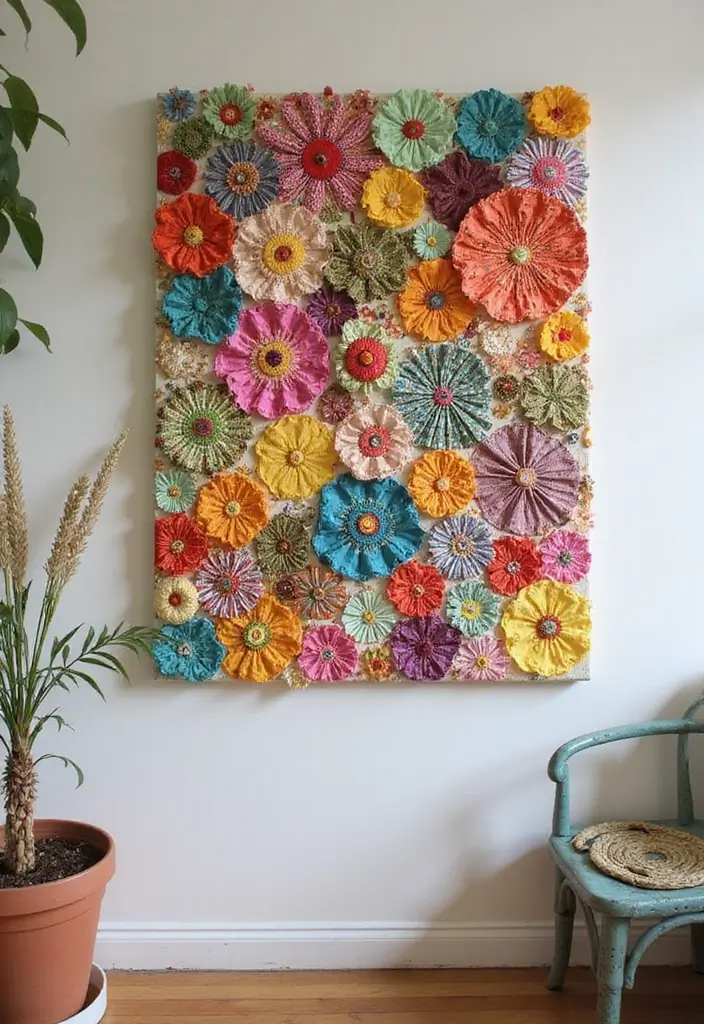 29 Handmade Home Decor Ideas That Show Your Creativity 19 29 Handmade Home Decor Ideas That Show Your Creativity - 5. Fabric Scrap Wall Art