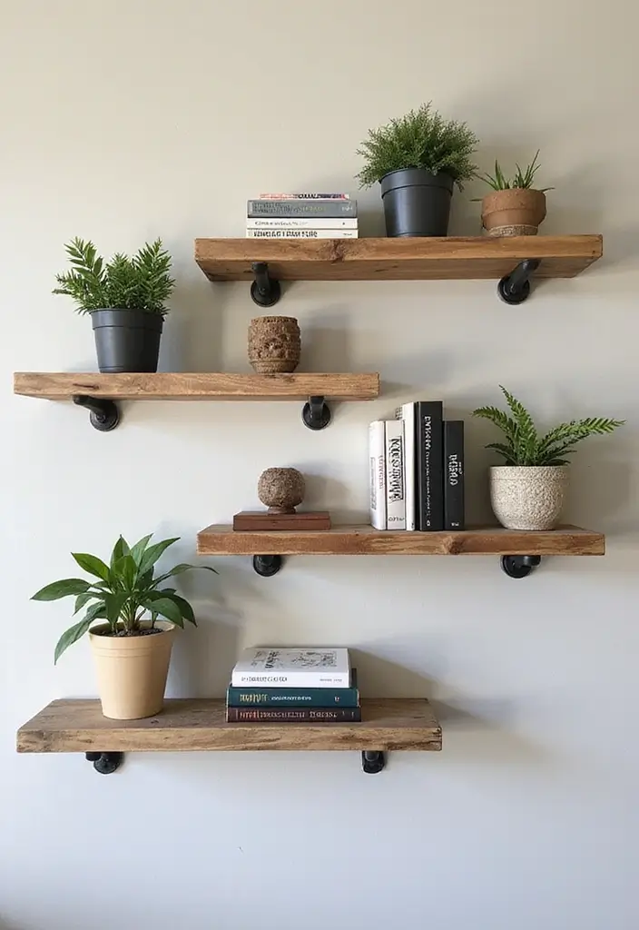 29 Handmade Home Decor Ideas That Show Your Creativity 21 29 Handmade Home Decor Ideas That Show Your Creativity - 7. Reclaimed Wood Shelves