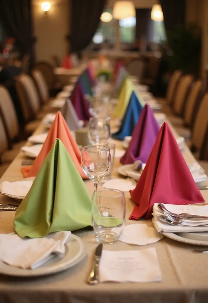 29 Handmade Party Decor Ideas For Memorable Gatherings 28 29 Handmade Party Decor Ideas For Memorable Gatherings - 12. Colorful Fabric Napkins