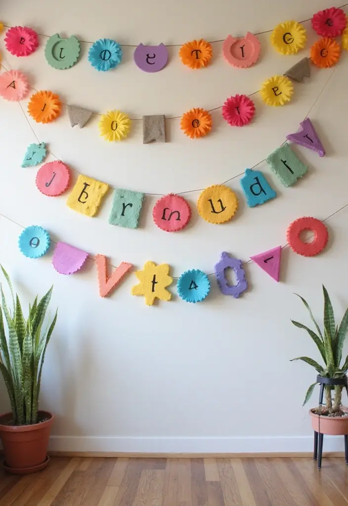29 Handmade Party Decor Ideas For Memorable Gatherings 10 29 Handmade Party Decor Ideas For Memorable Gatherings - 4. Personalized Garland