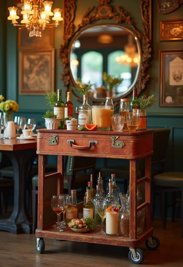 29 Handmade Vintage Suitcase Decor Ideas For Nostalgic Homes 45 29 Handmade Vintage Suitcase Decor Ideas For Nostalgic Homes - 11. Suitcase Bar Cart