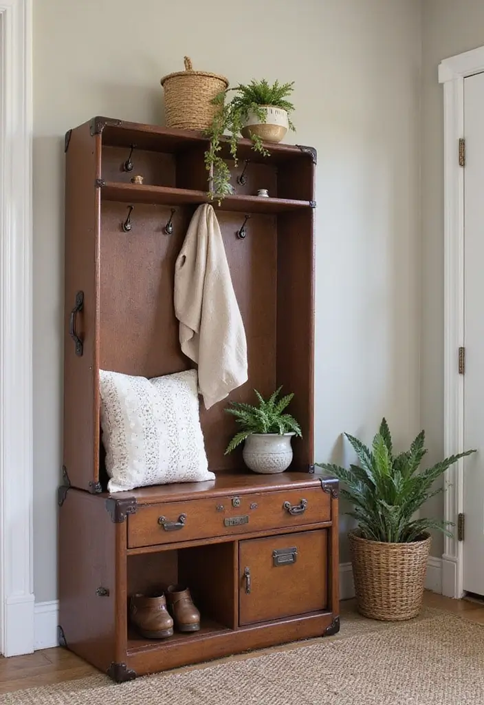 29 Handmade Vintage Suitcase Decor Ideas For Nostalgic Homes 72 29 Handmade Vintage Suitcase Decor Ideas For Nostalgic Homes - 24. Suitcase Entryway Organizer